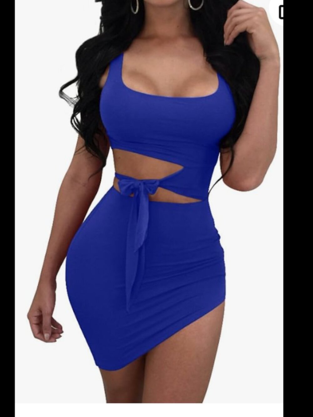 Sexy Bodycon Cut Out Sleeveless Outfit Mini Dress